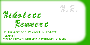 nikolett remmert business card